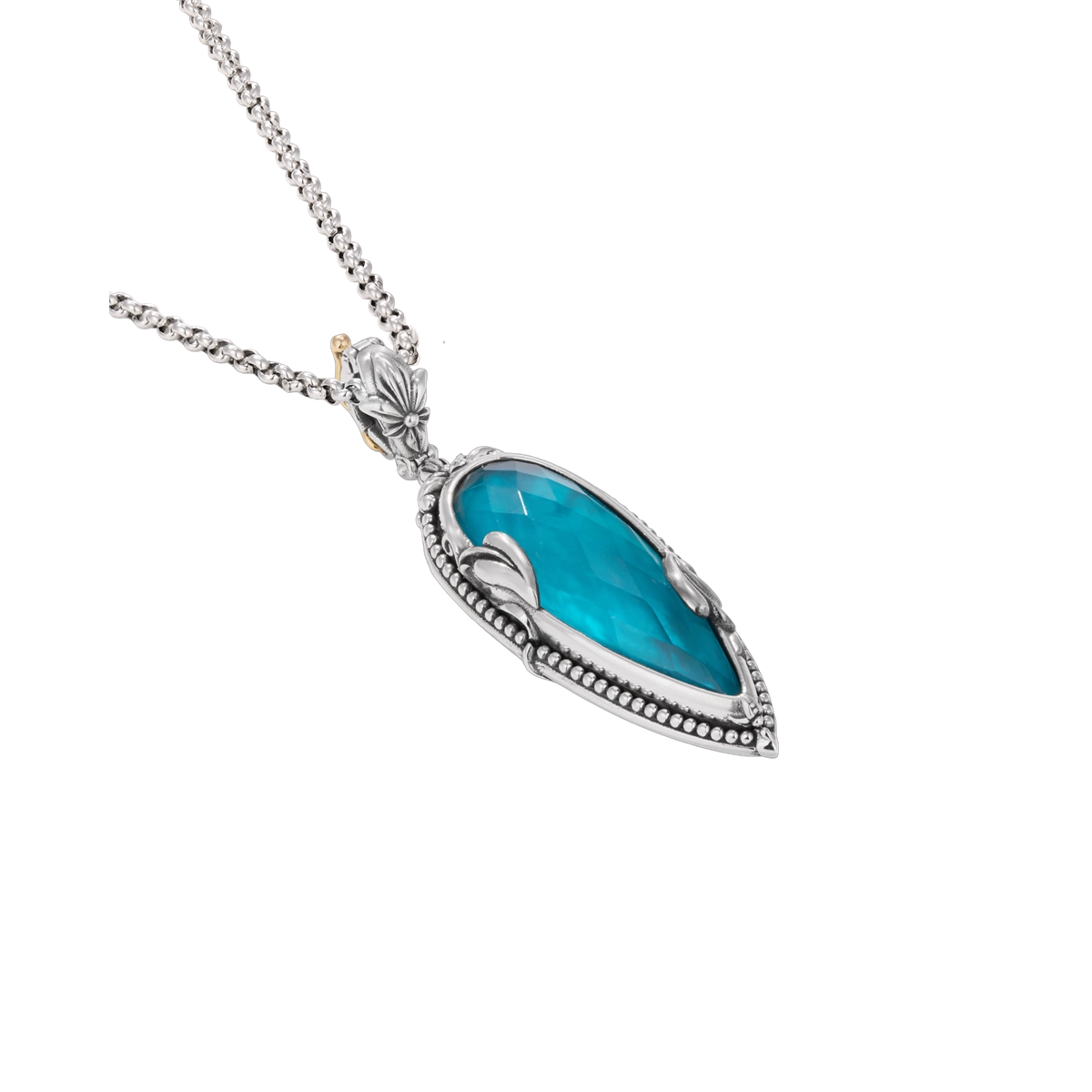 Konstantino Pendants in Silver containing Mother of pearl, Quartz, Other, Multi-gemstone MEKJ796-650