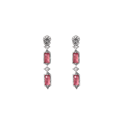 Konstantino Earrings in Silver containing Mother of pearl, Quartz, Other, Multi-gemstone SKKJ733-702