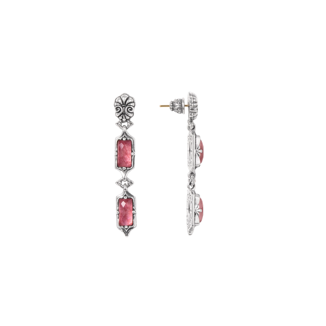 Konstantino Earrings in Silver containing Mother of pearl, Quartz, Other, Multi-gemstone SKKJ733-702