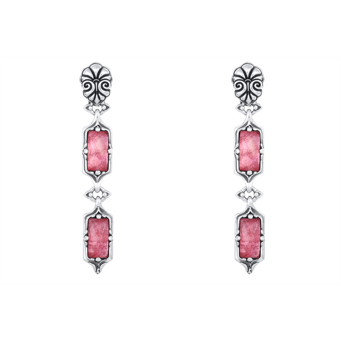 Konstantino Earrings in Silver containing Mother of pearl, Quartz, Other, Multi-gemstone SKKJ733-702