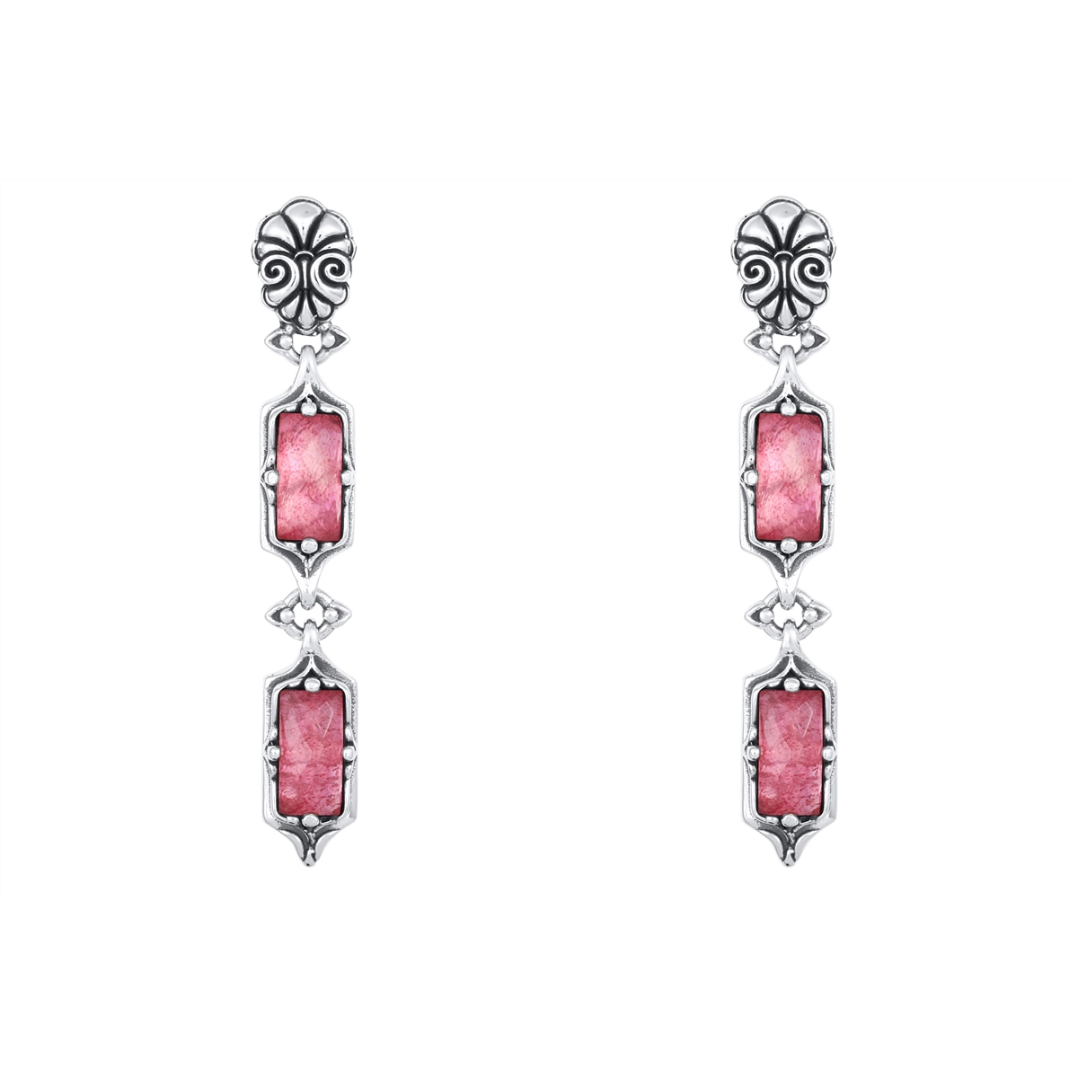 Konstantino Earrings in Silver containing Mother of pearl, Quartz, Other, Multi-gemstone SKKJ733-702