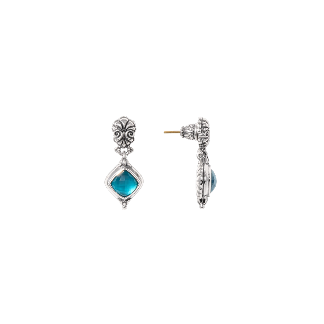 Konstantino Earrings in Silver containing Mother of pearl, Quartz, Other, Multi-gemstone SKKJ736-650