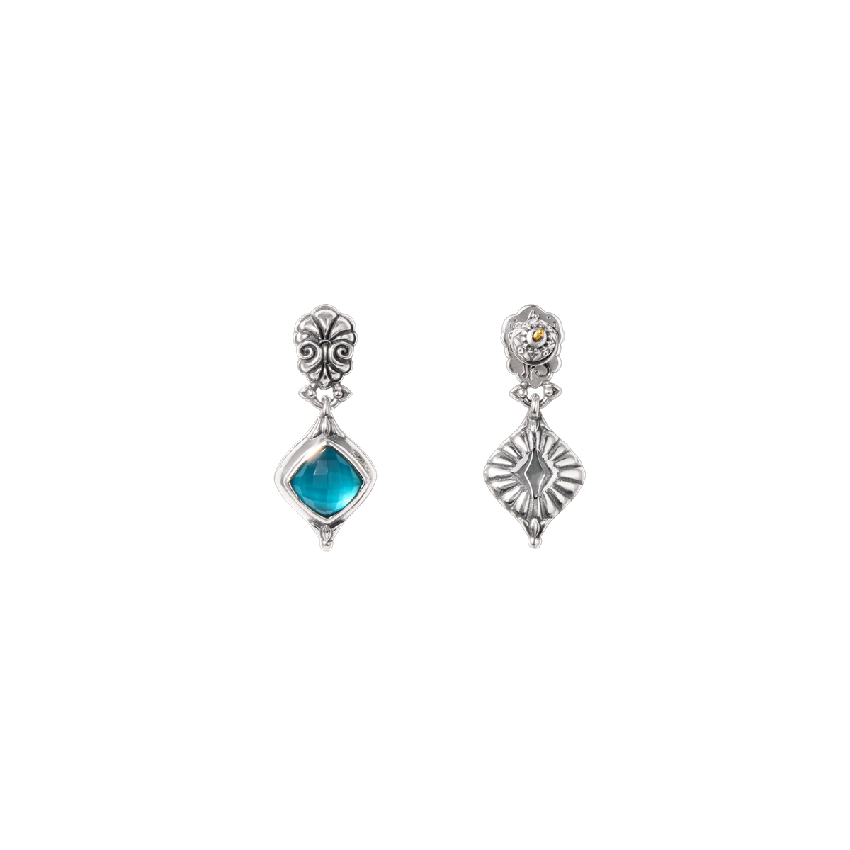 Konstantino Earrings in Silver containing Mother of pearl, Quartz, Other, Multi-gemstone SKKJ736-650