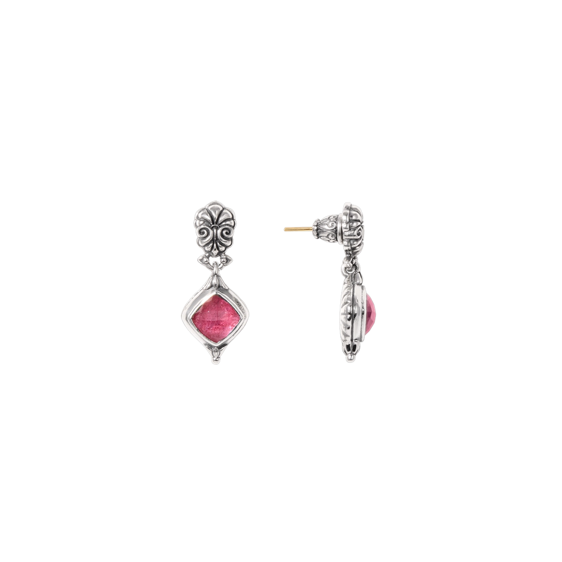 Konstantino Earrings in Silver containing Mother of pearl, Quartz, Other, Multi-gemstone SKKJ736-702