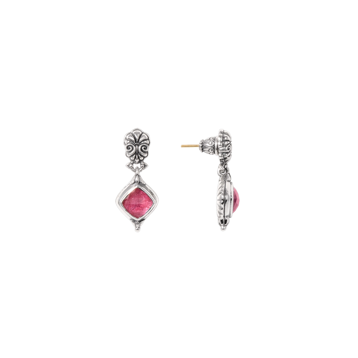 Konstantino Earrings in Silver containing Mother of pearl, Quartz, Other, Multi-gemstone SKKJ736-702
