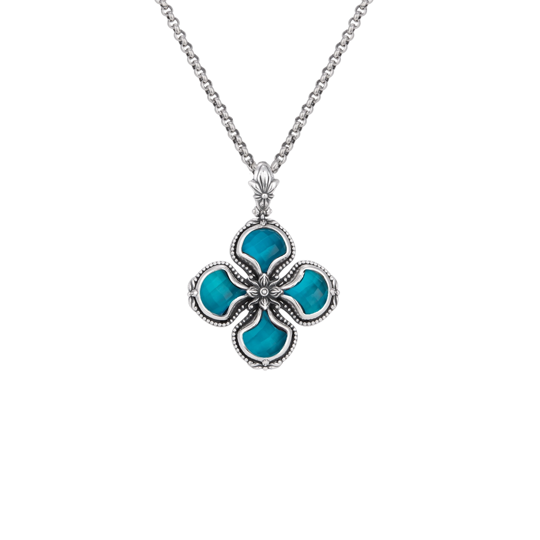 Konstantino Pendants in Silver containing Mother of pearl, Quartz, Other, Multi-gemstone STKJ428-650
