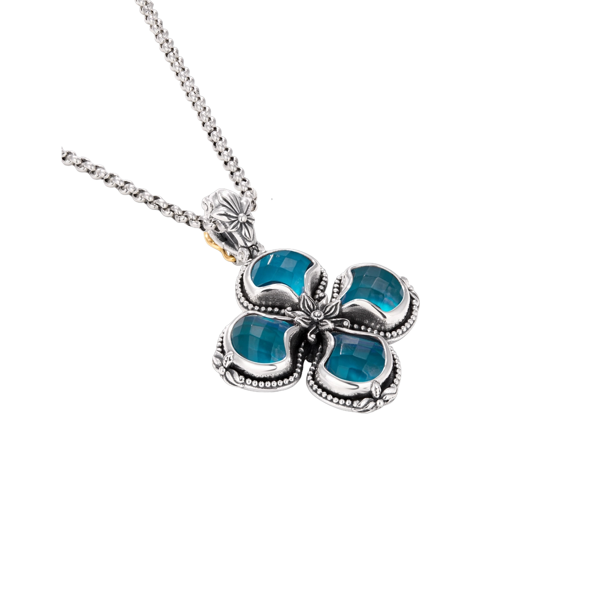 Konstantino Pendants in Silver containing Mother of pearl, Quartz, Other, Multi-gemstone STKJ428-650