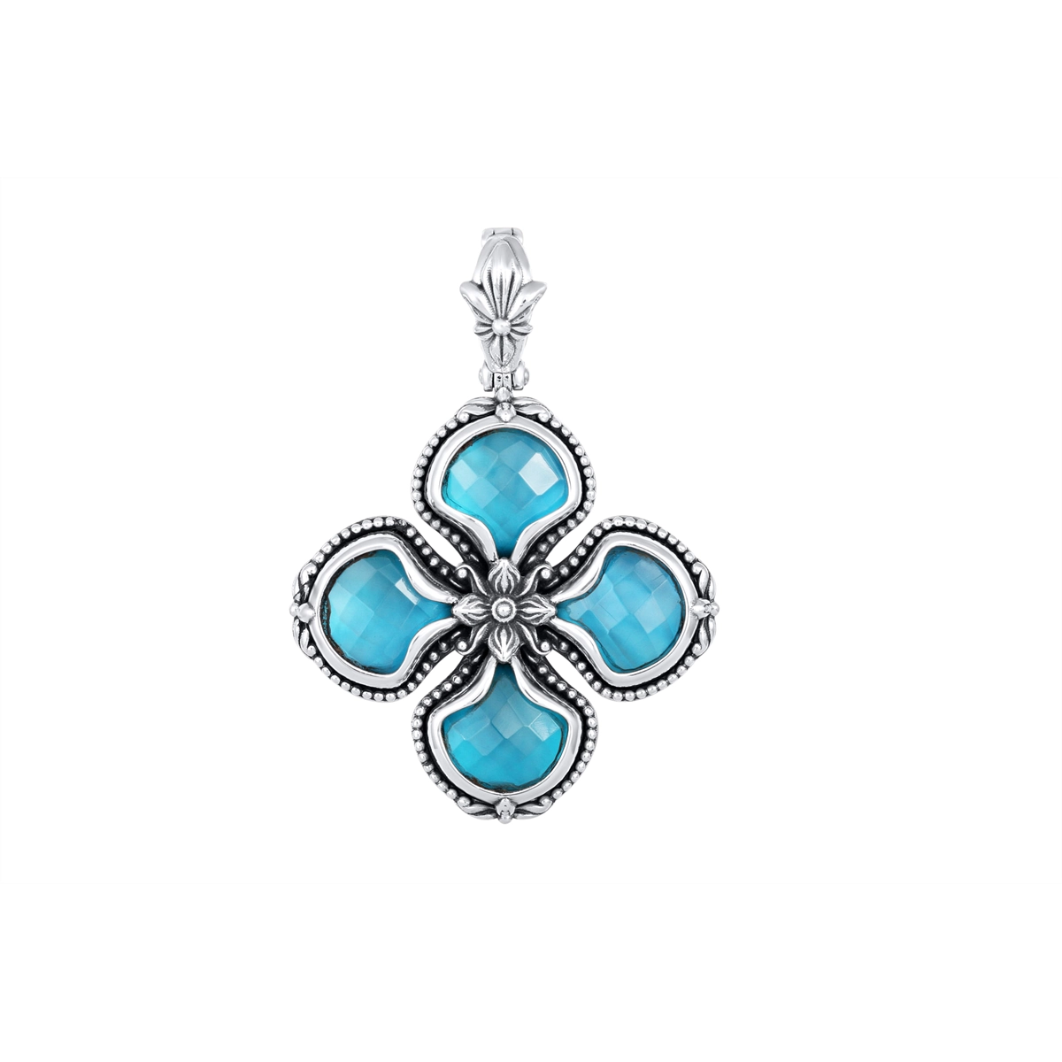 Konstantino Pendants in Silver containing Mother of pearl, Quartz, Other, Multi-gemstone STKJ428-650