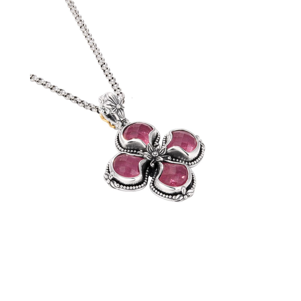 Konstantino Pendants in Silver containing Mother of pearl, Quartz, Other, Multi-gemstone STKJ428-702