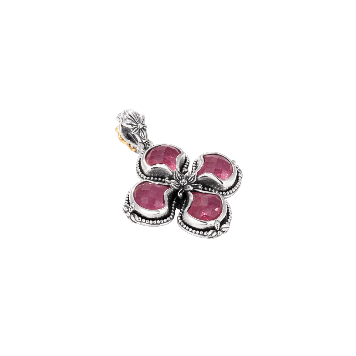 Konstantino Pendants in Silver containing Mother of pearl, Quartz, Other, Multi-gemstone STKJ428-702