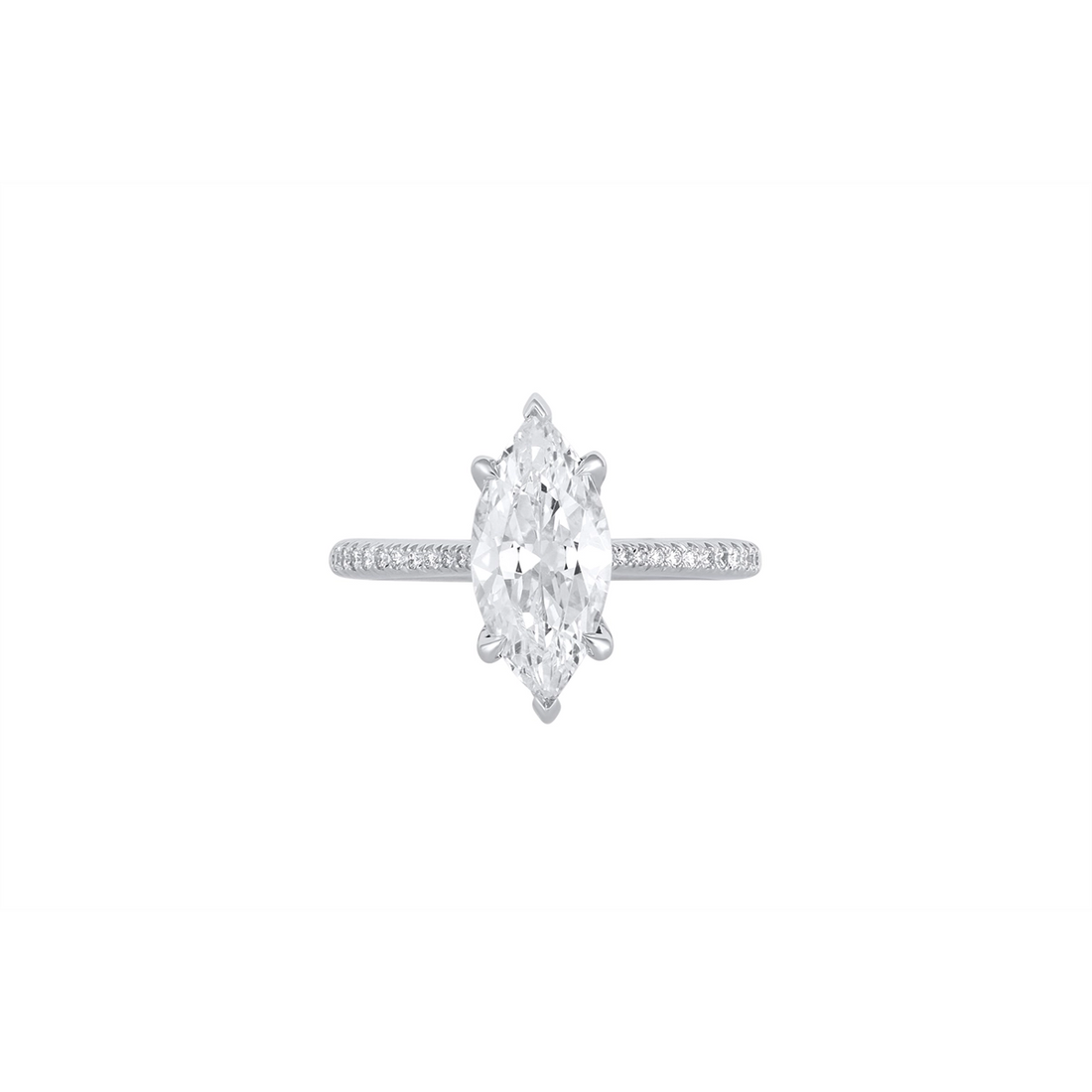Tacori Engagement Rings in White Gold containing Diamond HT 2581 MQ 13.5X6.5 W
