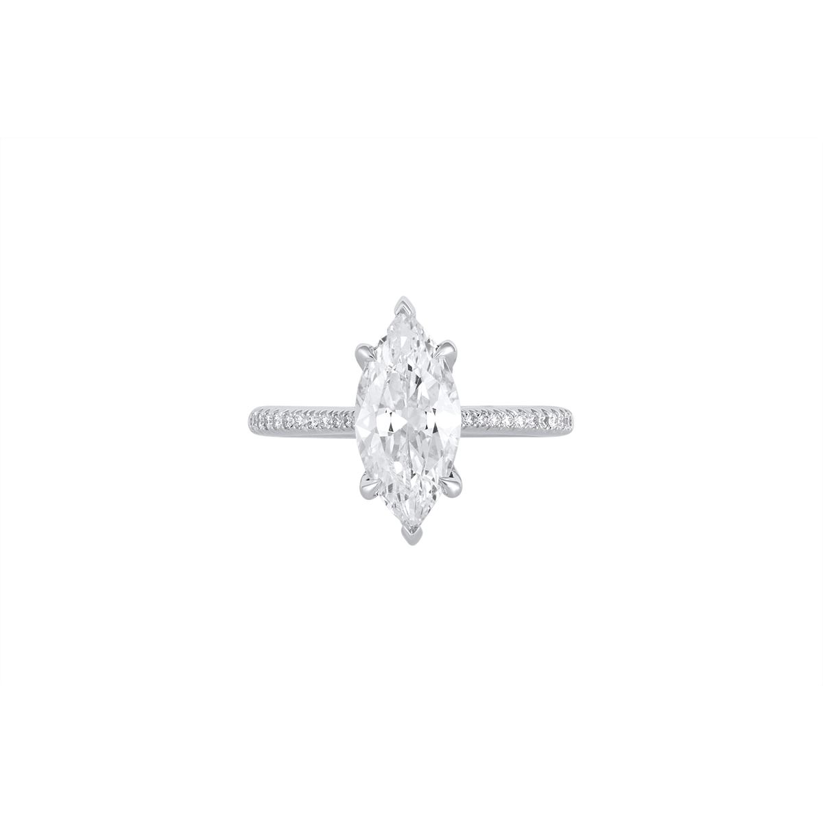 Tacori Engagement Rings in White Gold containing Diamond HT 2581 MQ 13.5X6.5 W