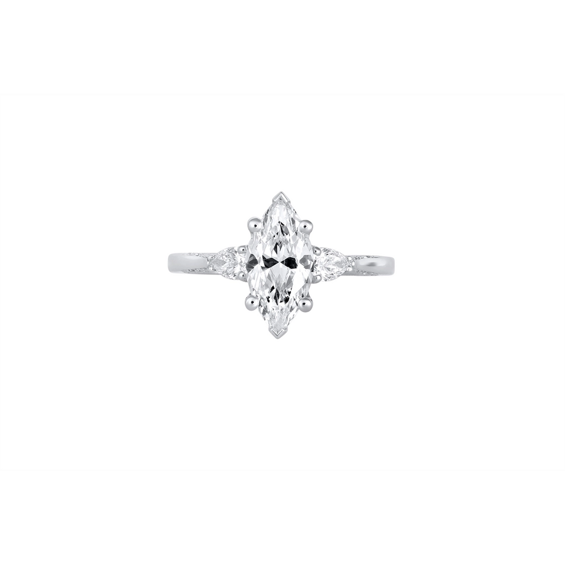 Tacori Engagement Rings in White Gold containing Diamond 2668 MQ 12X6 W