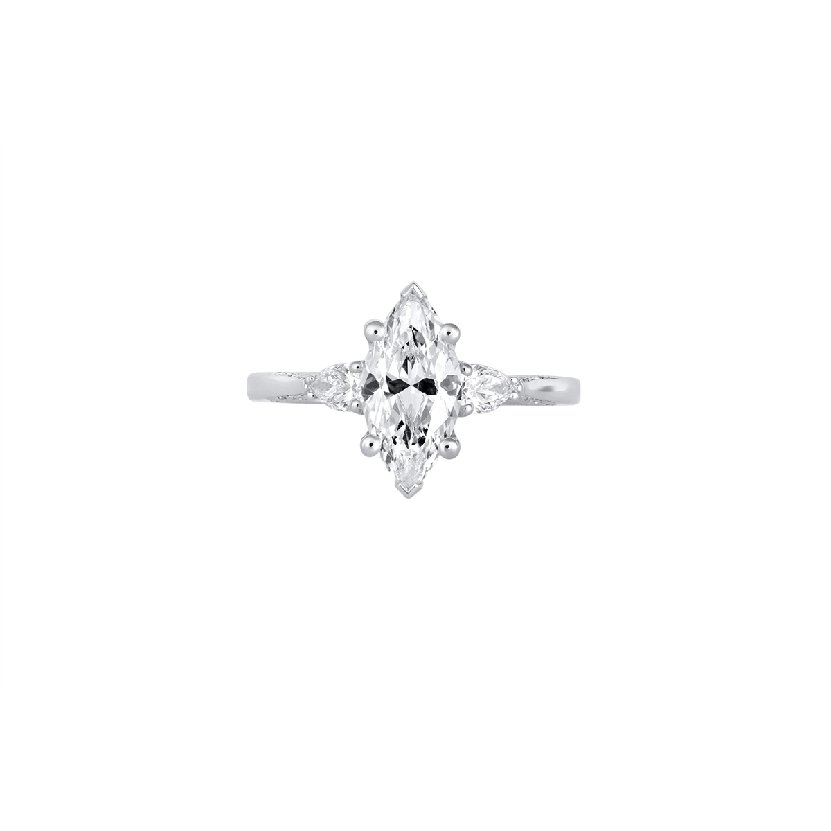 Tacori Engagement Rings in White Gold containing Diamond 2668 MQ 12X6 W