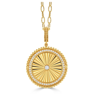 Doves Pendants in Yellow Gold containing Diamond P11431
