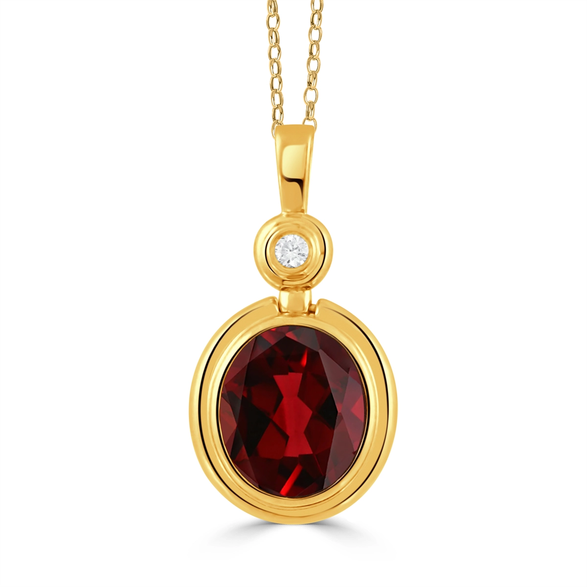 Doves Pendants in Yellow Gold containing Garnet, Multi-gemstone, Diamond P11444GT