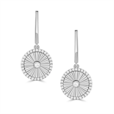 Doves Earrings in White Gold containing Diamond E11212-W