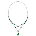 Necklaces Necklaces in White Gold containing Multi-gemstone, Diamond, Emerald 449799