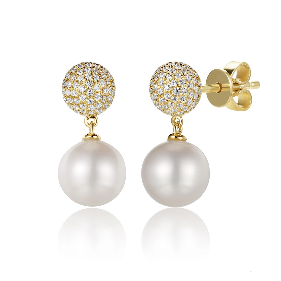 Earrings Earrings in Yellow Gold containing Multi-gemstone, Diamond, Pearl 449829