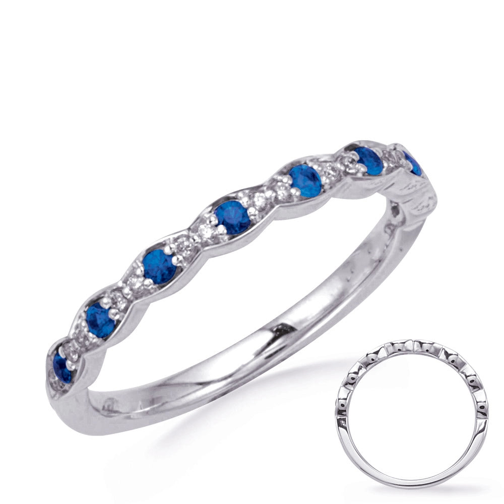 Wedding Bands Wedding Rings in White Gold containing Multi-gemstone, Diamond, Sapphire 449904