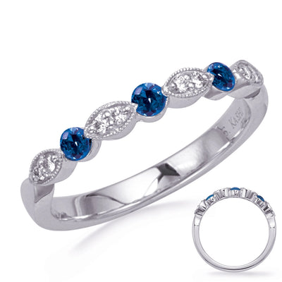 Wedding Bands Wedding Rings in White Gold containing Multi-gemstone, Diamond, Sapphire 449906