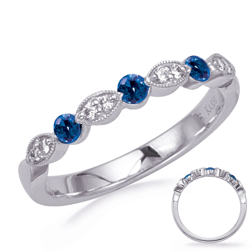 Wedding Bands Wedding Rings in White Gold containing Multi-gemstone, Diamond, Sapphire 449906