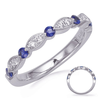 Wedding Bands Wedding Rings in White Gold containing Multi-gemstone, Diamond, Sapphire 449908