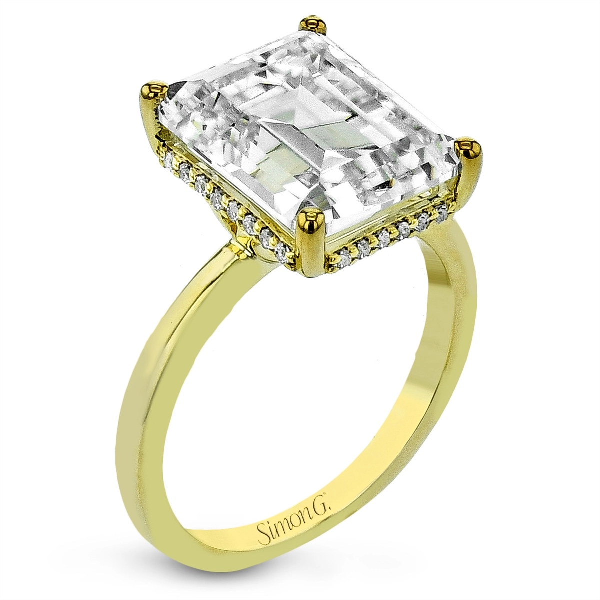 Simon G Engagement Rings in Yellow Gold containing Diamond LR4203-Y