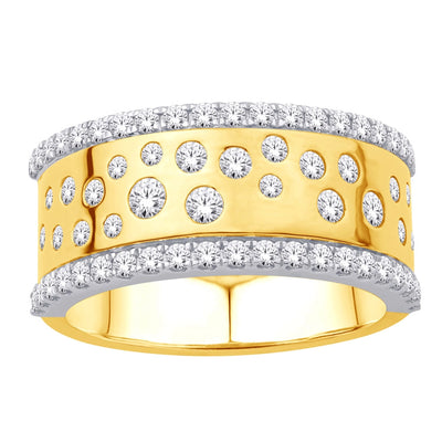 Rings Rings in Mixed Metals containing Diamond 450105