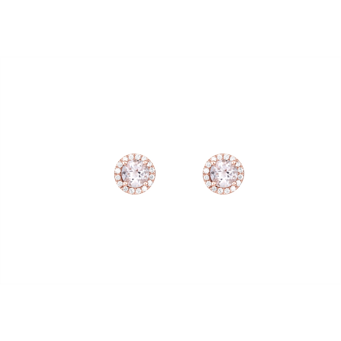 Earrings Earrings in Rose Gold containing Multi-gemstone, Diamond, Morganite 450314