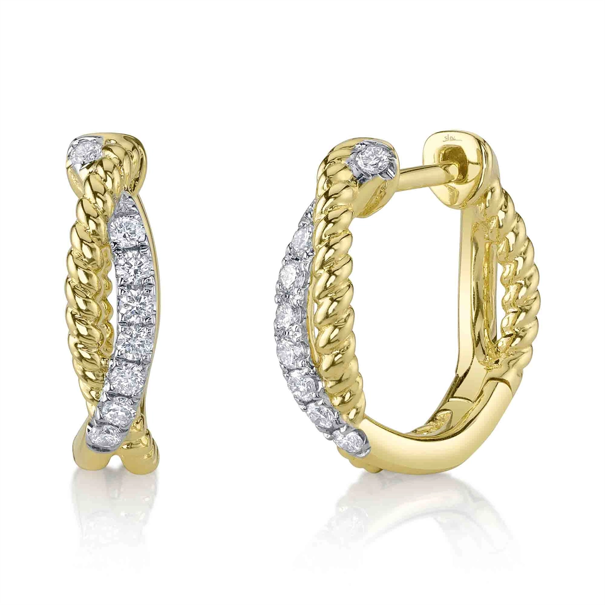 Earrings Earrings in Yellow Gold containing Diamond 450347