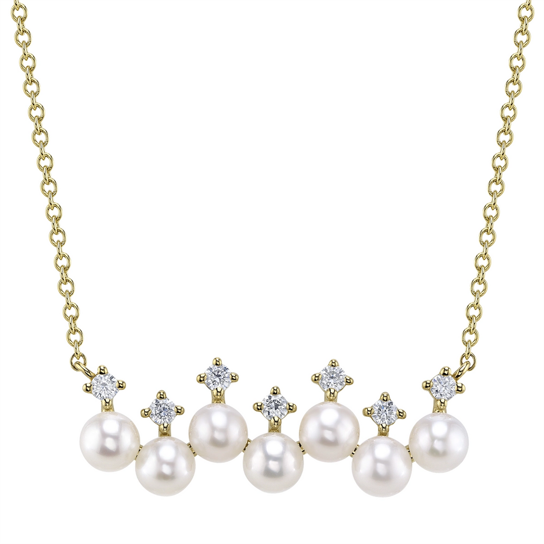 Necklaces Necklaces in Yellow Gold containing Multi-gemstone, Diamond, Pearl 450359