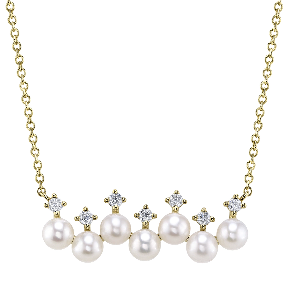 Necklaces Necklaces in Yellow Gold containing Multi-gemstone, Diamond, Pearl 450359