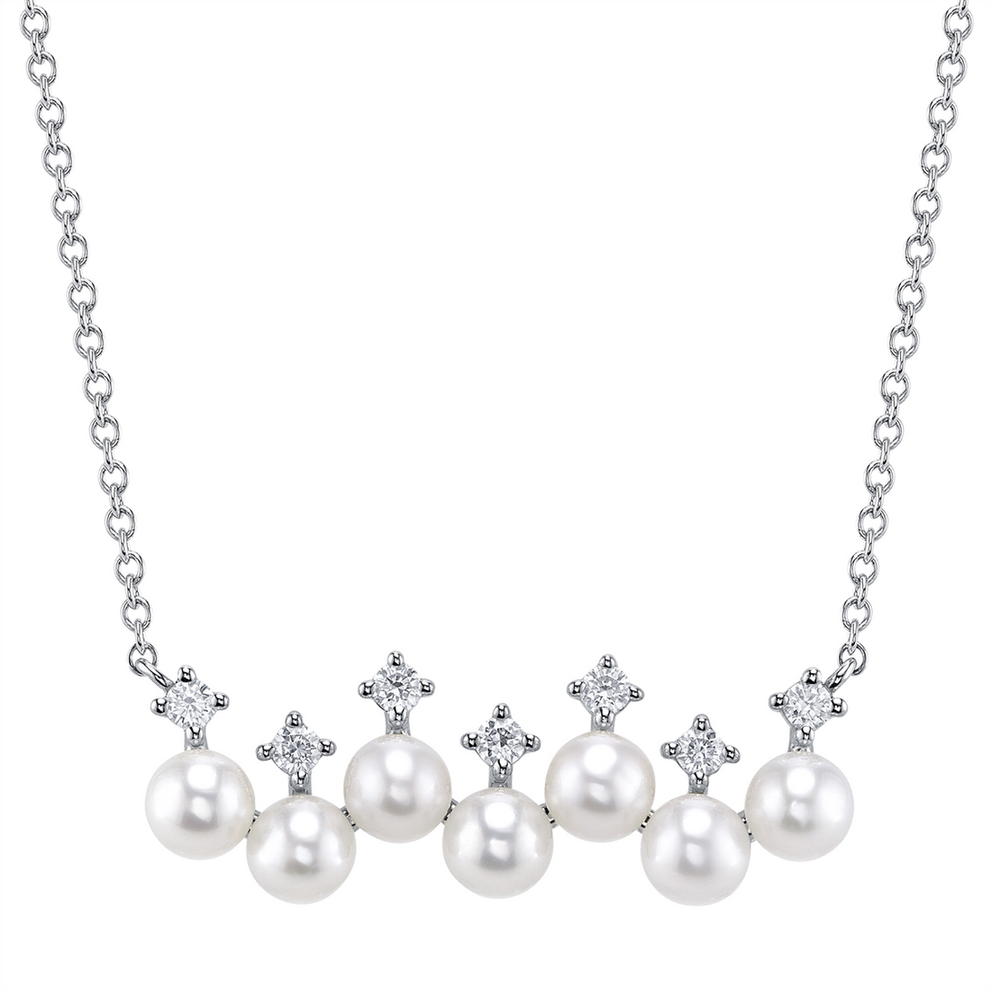Necklaces Necklaces in White Gold containing Multi-gemstone, Diamond, Pearl 450360