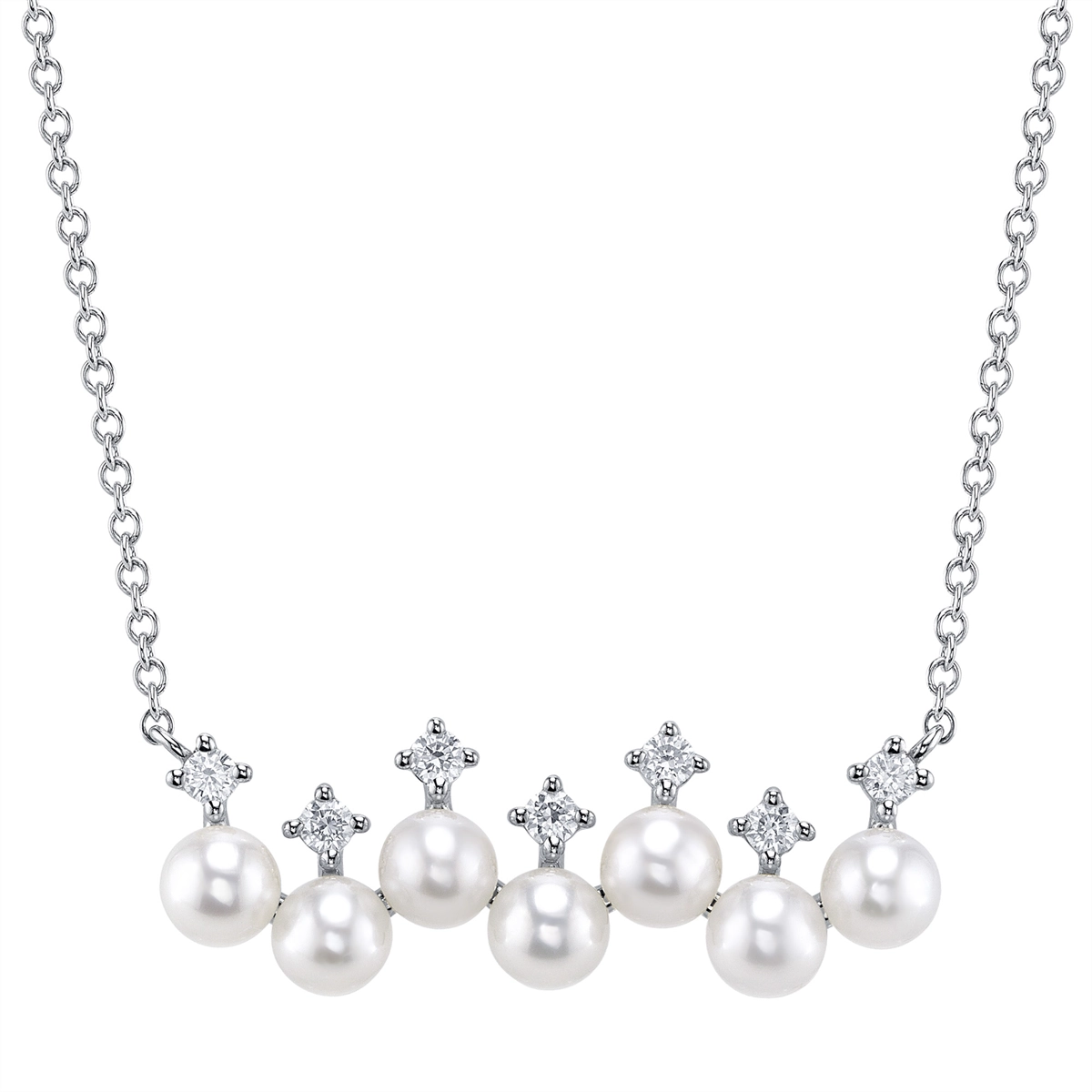 Necklaces Necklaces in White Gold containing Multi-gemstone, Diamond, Pearl 450360
