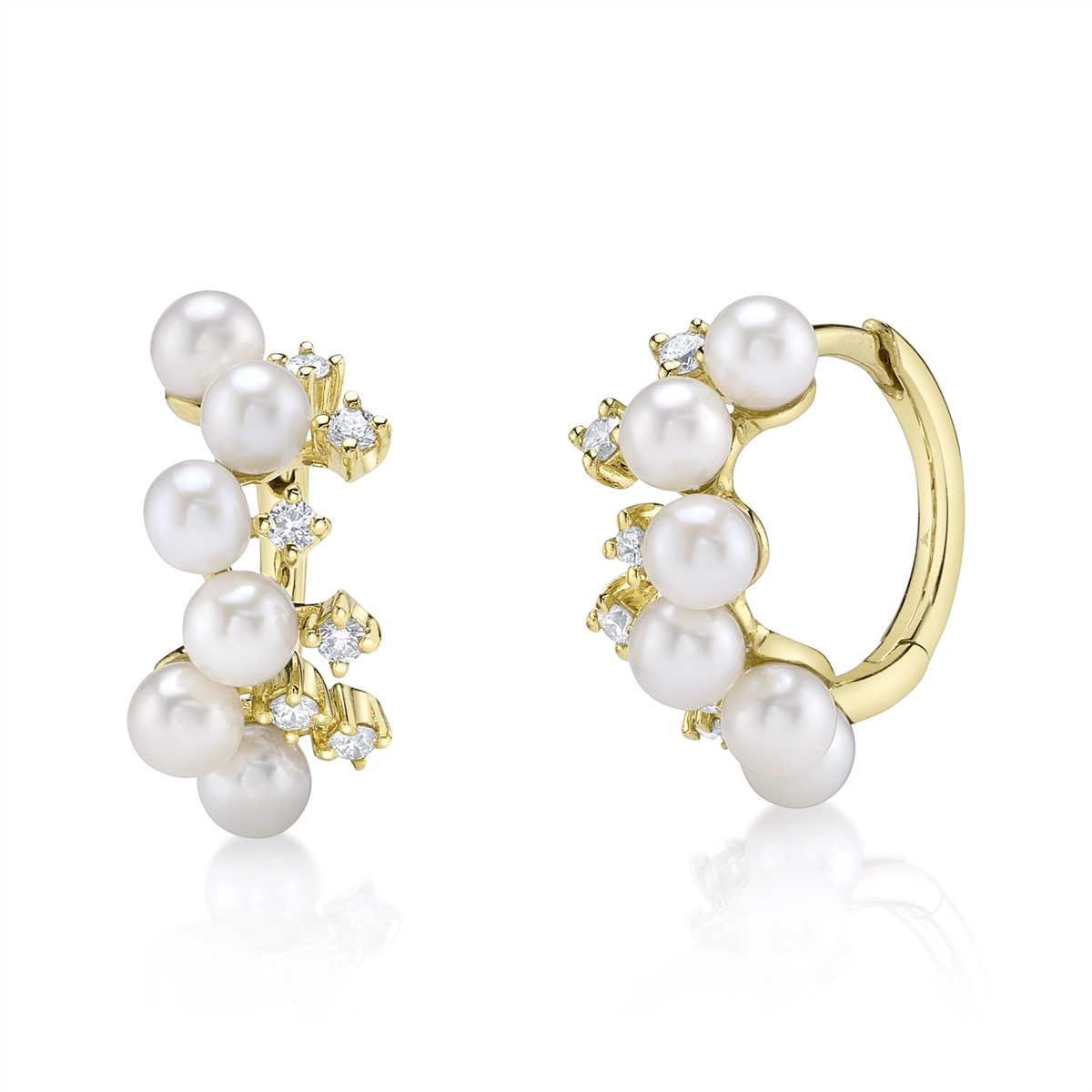 Earrings Earrings in Yellow Gold containing Multi-gemstone, Diamond, Pearl 450361
