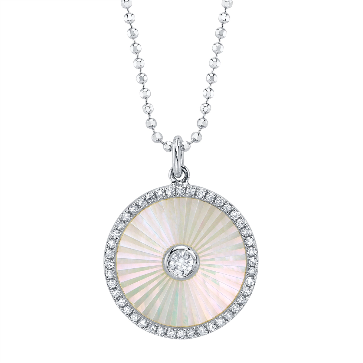 Necklaces Necklaces in White Gold containing Mother of pearl, Multi-gemstone, Diamond 450363