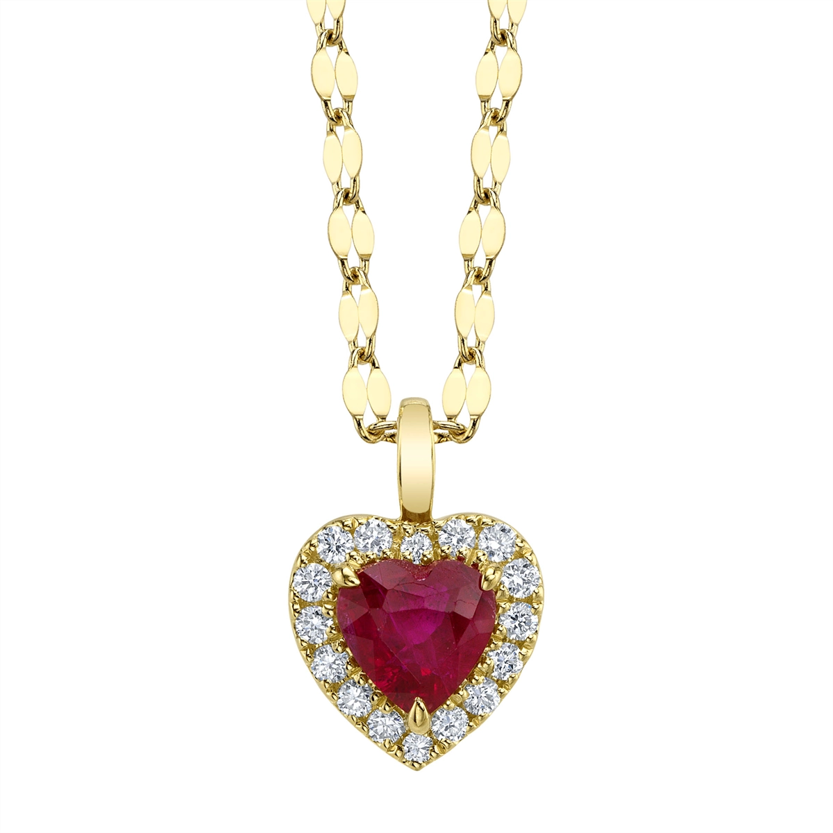 Necklaces Necklaces in Yellow Gold containing Multi-gemstone, Diamond, Ruby 450367