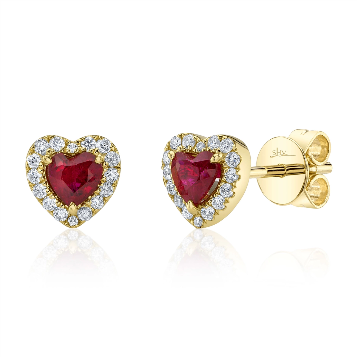 Earrings Earrings in Yellow Gold containing Multi-gemstone, Diamond, Ruby 450368
