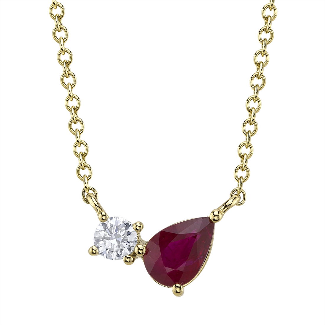 Necklaces Necklaces in Yellow Gold containing Multi-gemstone, Diamond, Ruby 450369