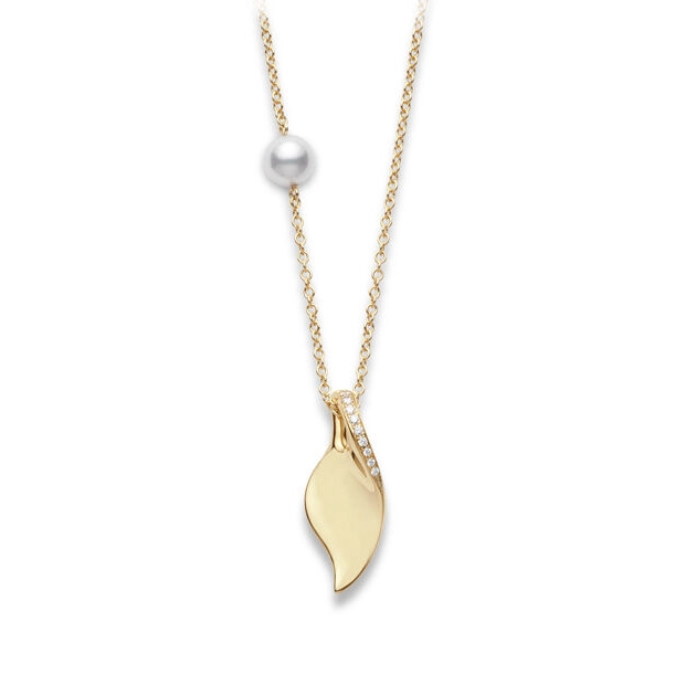 Mikimoto Necklaces in Yellow Gold containing Multi-gemstone, Diamond, Pearl MPA10403ADXK