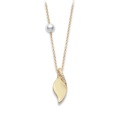 Mikimoto Necklaces in Yellow Gold containing Multi-gemstone, Diamond, Pearl MPA10403ADXK