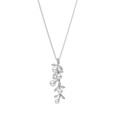 Mikimoto Necklaces in White Gold containing Multi-gemstone, Diamond, Pearl MPQ10214ADXW