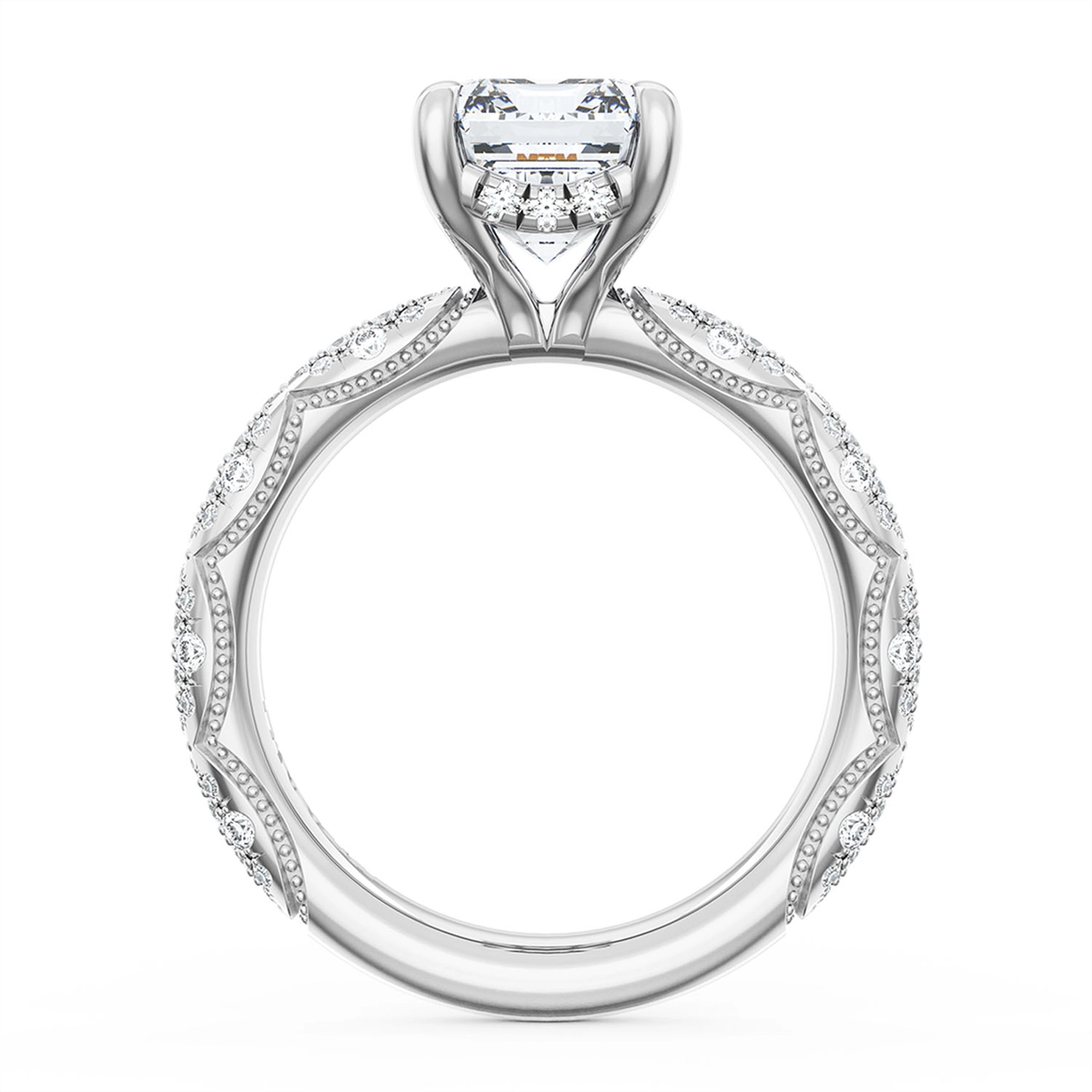 Tacori Engagement Rings in Platinum/Palladium containing Diamond 406 3 EC 10X7.5 3/4