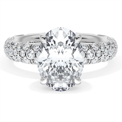 Tacori Engagement Rings in White Gold containing Diamond 405 4 OV 12.5X9 3/4 W