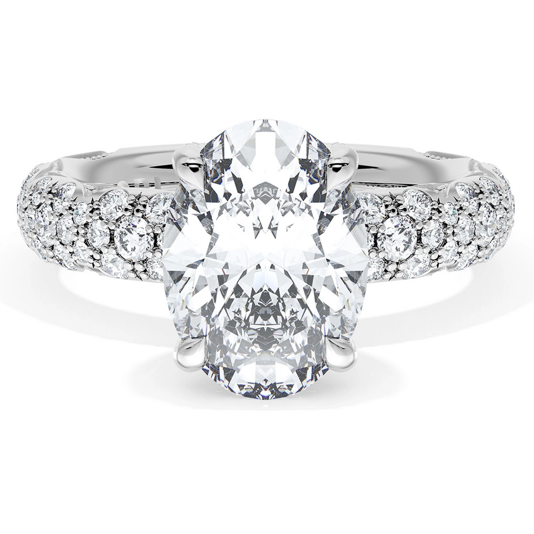 Tacori Engagement Rings in White Gold containing Diamond 405 4 OV 12.5X9 3/4W