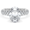 Tacori Engagement Rings in White Gold containing Diamond 405 4 OV 12.5X9 3/4W