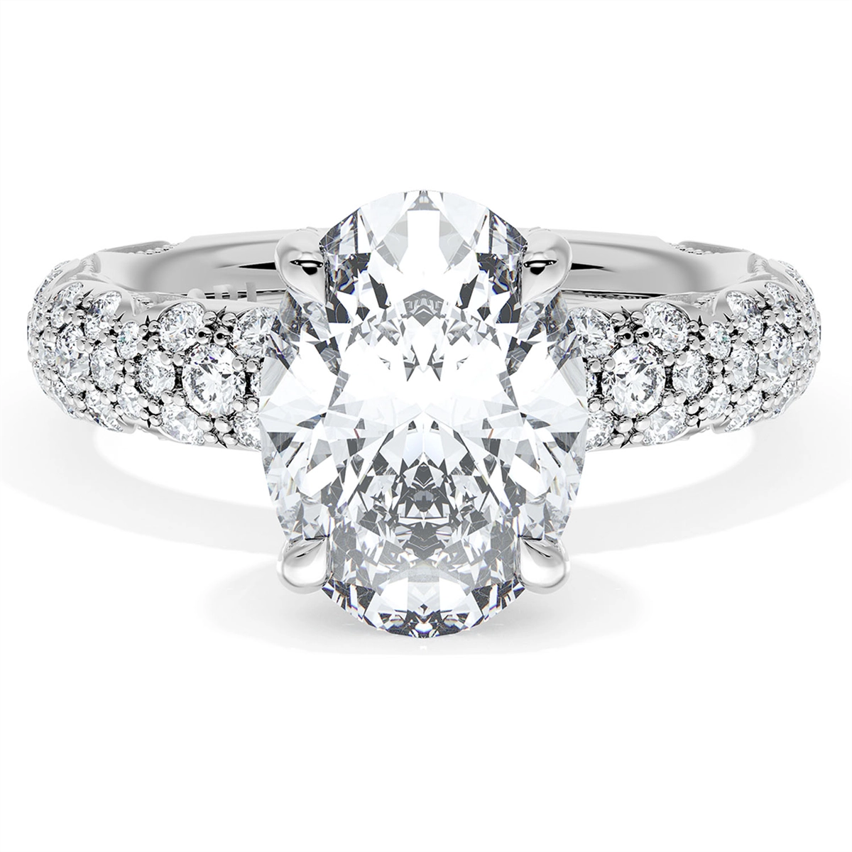 Tacori Engagement Rings in White Gold containing Diamond 405 4 OV 12.5X9 3/4W