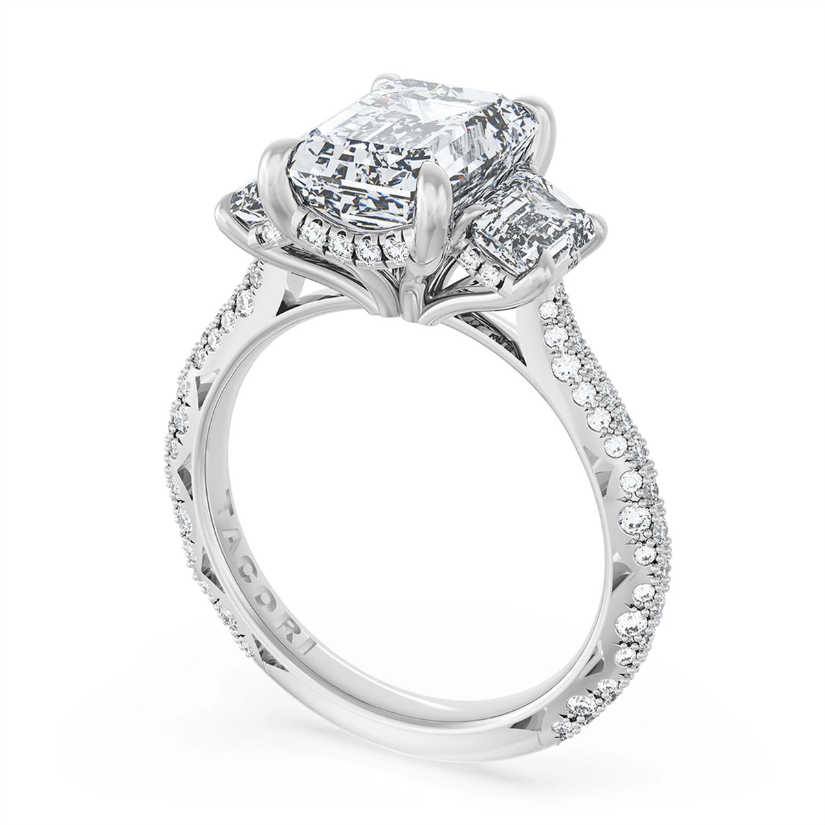 Tacori Engagement Rings in White Gold containing Diamond 408 2.7 EC 11X8 3/4W