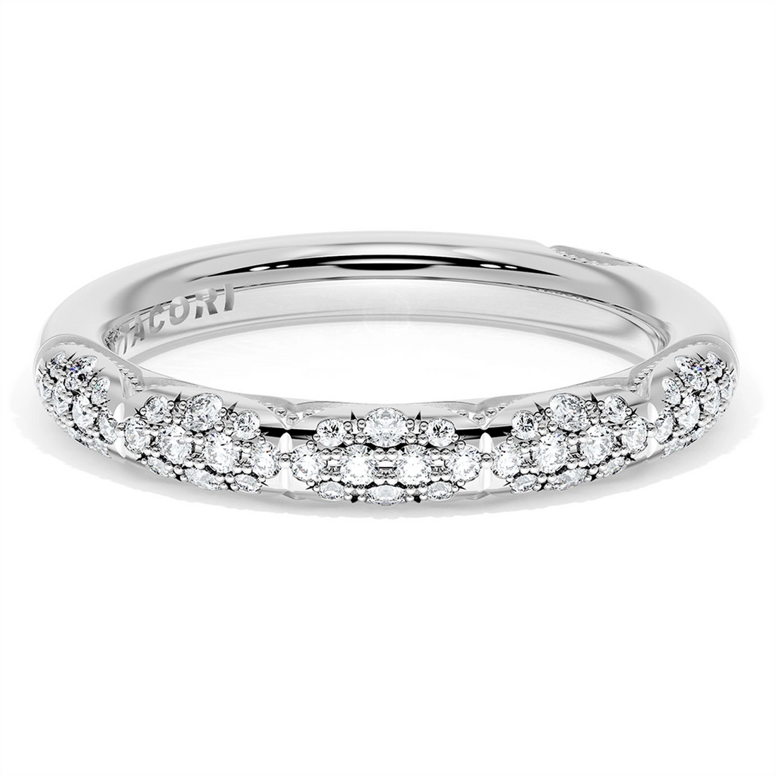 Tacori Wedding Rings in White Gold containing Diamond 406 3 B 1/2 W